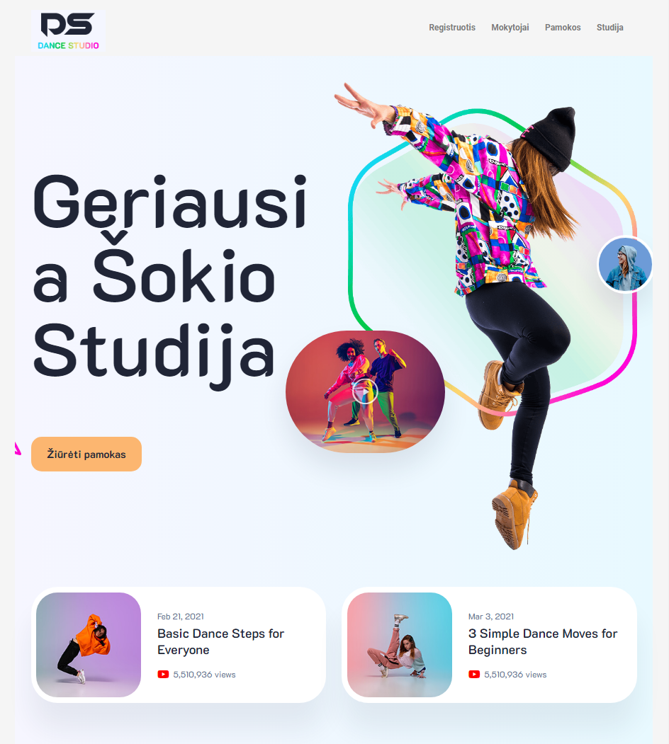 sokio studijos internetinis tinklalapis